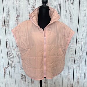 Barbiecore Casual Sporty Coquette Feminine Quilted Puffer Vest Sz M